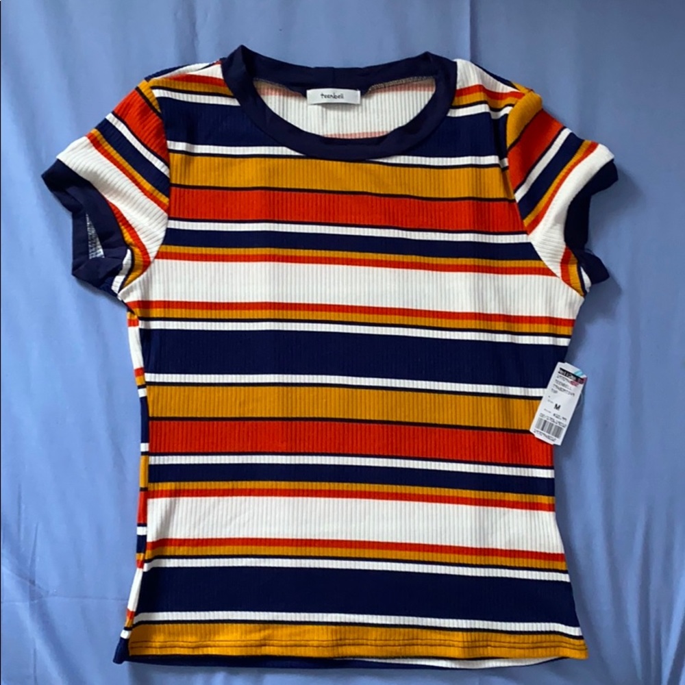 Cute Colourful Top 💛🧡💙🤍